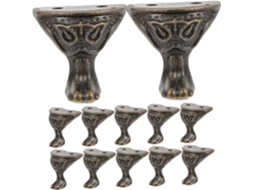Protetores De Canto Para Caixas, Em Liga De Zinco Resistente À Ferrugem, 12 Peças, Com Design De Padrão Vintage E Pés