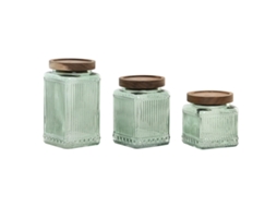 Conjunto De 3 Potes Home Esprit Verde Natural 1 L 3 Peças
