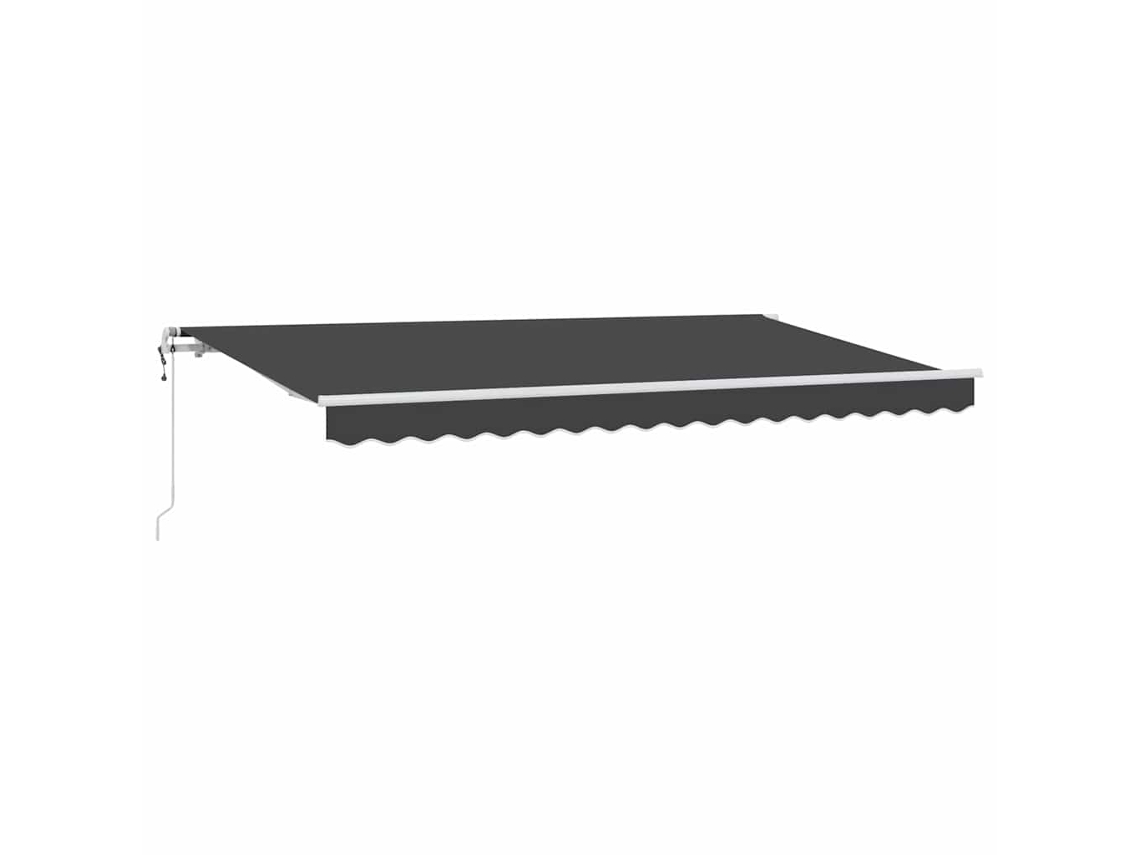 Conjunto 1 Toldo Retrátil Vidaxl Antracite Tecido (350 X 200 Cm)