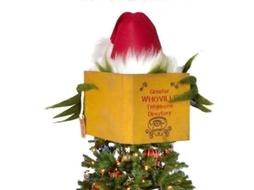 Monstro Verde Clássico Enfeite De Árvore De Natal Escondido Atrás De Um Livro. Loja Olysi