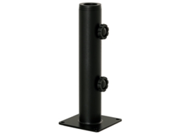 Cement Floor Holder, 2 Lock Buttons, 12x12x30cm, Preto, para Ø34/38/48mm