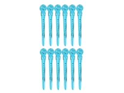 12pcs/box Clips De Modelagem De Cabelo Prateleira Prendedores De Cabelo Para Salão Estilo Azul