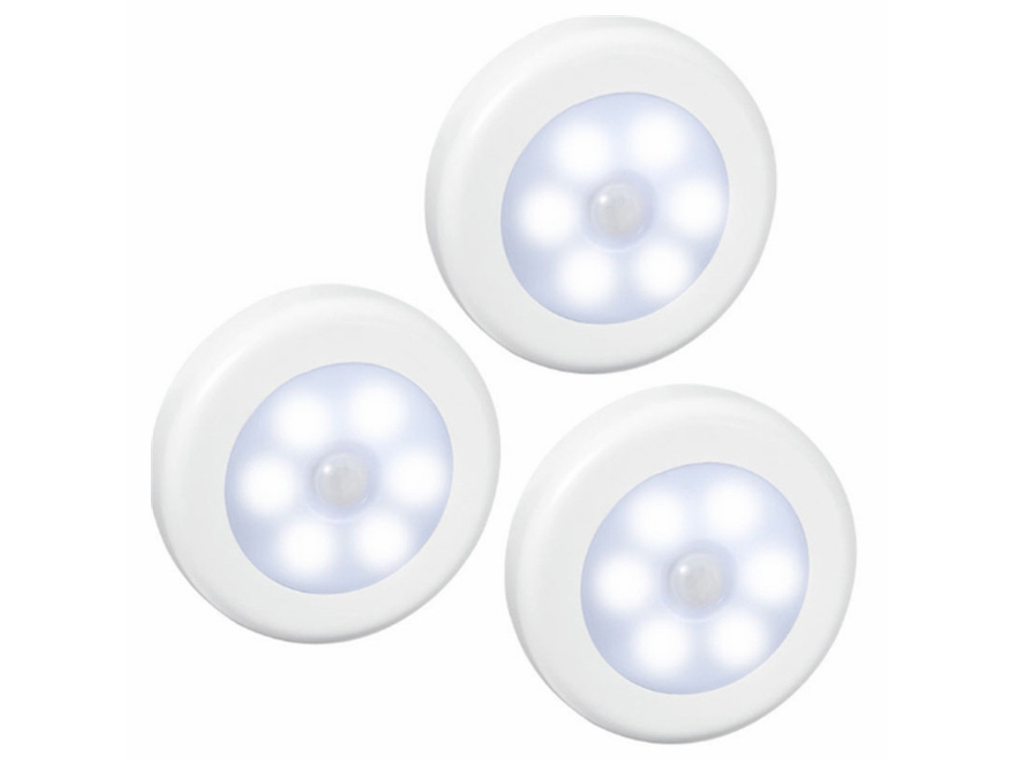 Conjunto de 3 Luzes Led Autoadesivas para Iluminação BRILVIBERA (alimentadas por Bateria)
