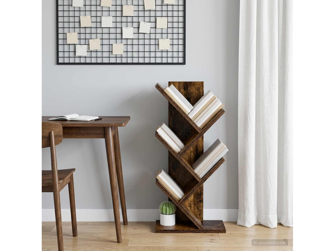 Vidaxl Estante De Livros Em Árvore 4 Andares 30 X 18 X 60 Cm