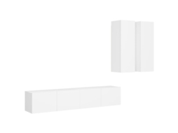 Conjunto de 4 Móveis de Tv Derivados de Madeira Branco MAISON EXCLUSIVE