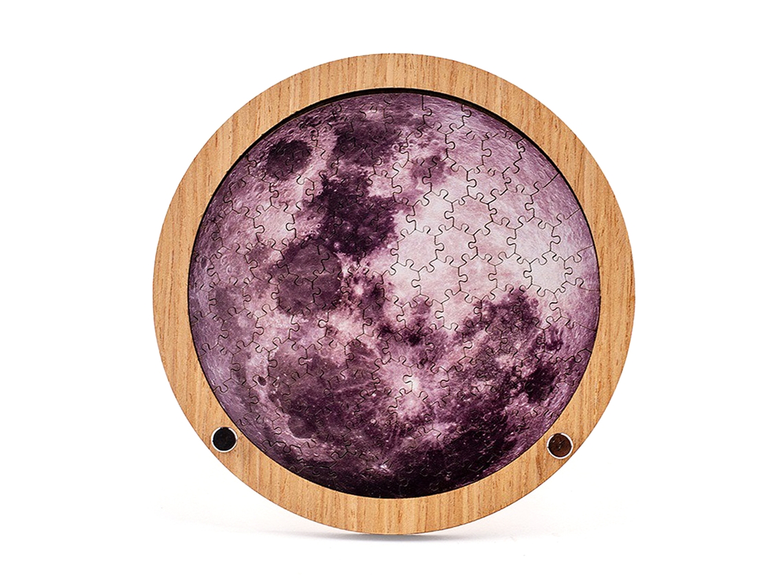 Quebra-cabeça De Madeira Com Moldura, 110 Peças, Design Da Luna, 13x1x13 Cm