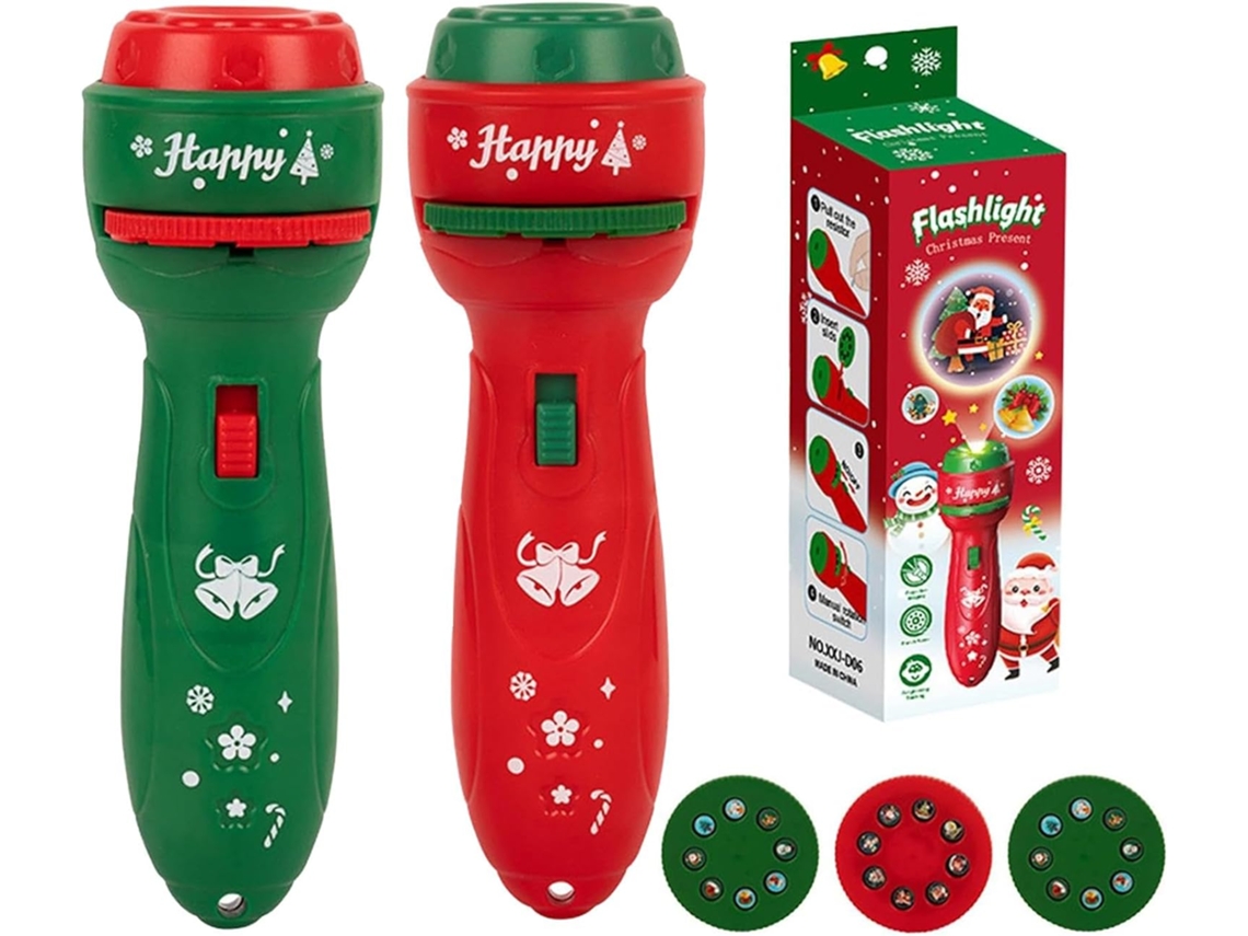 Conjunto De 2-lanternas Projetoras Natal, Lanterna Projetora Infantil, 24 Decorações De Natal Diferentes, Lanterna