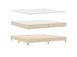 Colchão De Espuma Confortável Com Capa Com Zíper Vidaxl Creme Tecido (200x200 Cm)