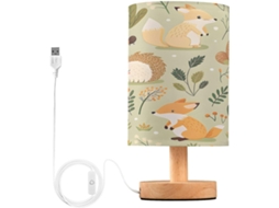 Abajur De Cabeceira Em Formato Animal Da Floresta Para Quarto, Luminária De Cabeceira Led, Luminária De Leitura Com