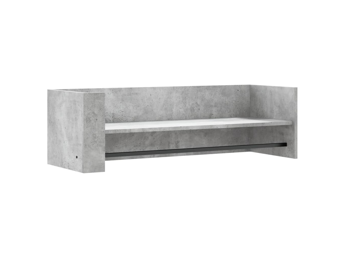 Prateleira de Parede Cinza Cimento MAISON EXCLUSIVE em Deriv. Madeira (100x35x30,5 cm)