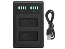 2026 cargador de Baterías Dual para Cámara Con Lcd, Cargador Doble para Batería Dmw blc12