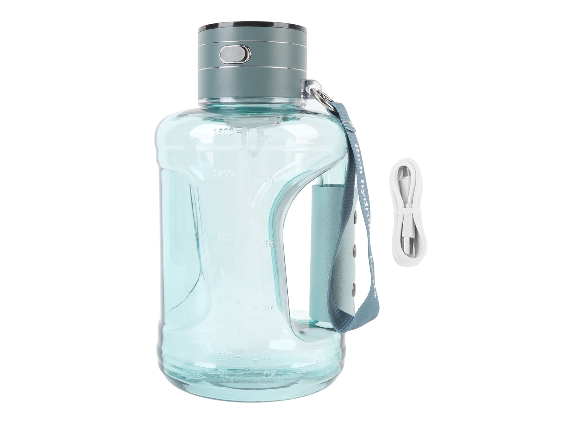 Garrafa de água com hidrogênio 1500ml tecnologia SPE portátil gerador para viagem, casa, escritório verde | S/MARCA