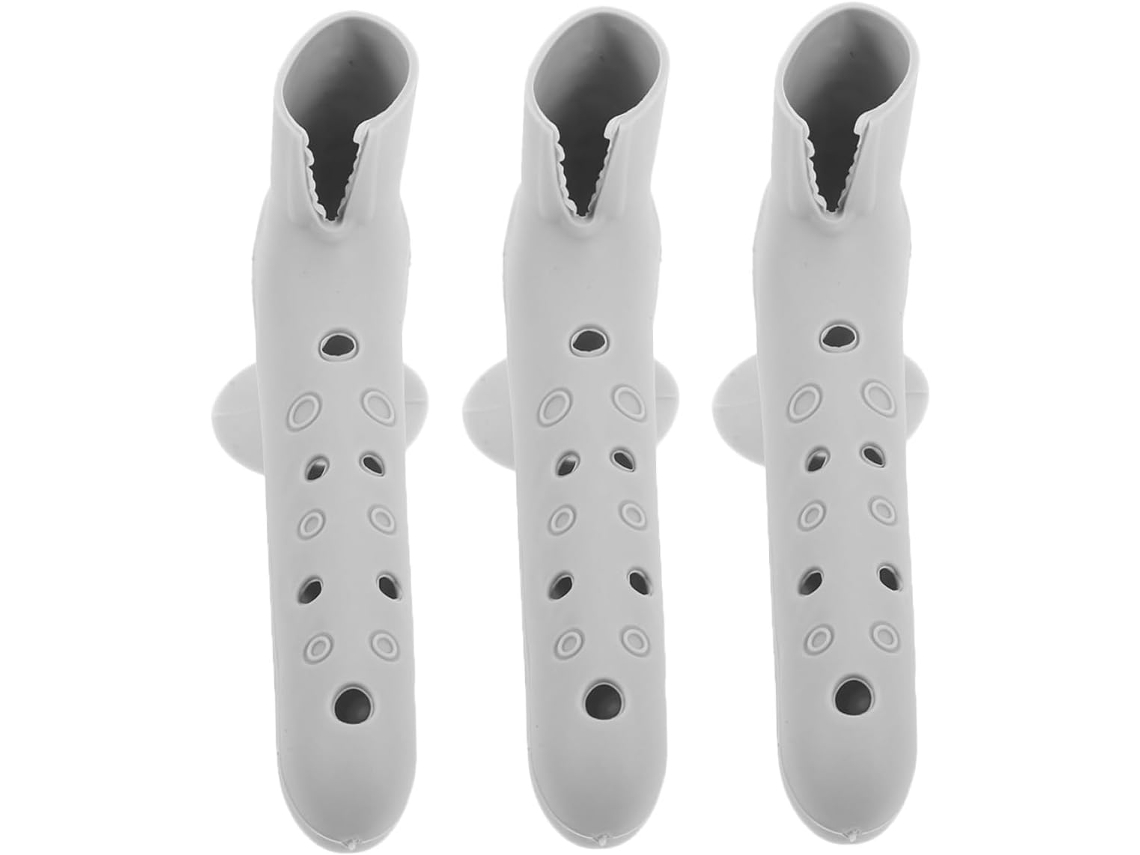 Tehaux Conjunto De 3-luvas Silicone Com Ventosa Para Maçaneta Porta, Proteção Para Casa E Escritório, Cinza