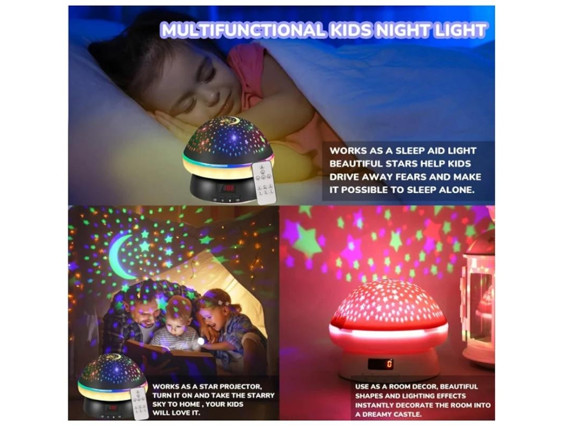 Brinquedos Para Meninas De 3 A 8 Anos Meninos Temporizador De Rotação Estrela Luz Noturna Projetor Crianças Luzes Cintilantes Crianças De 2 A Yizhood