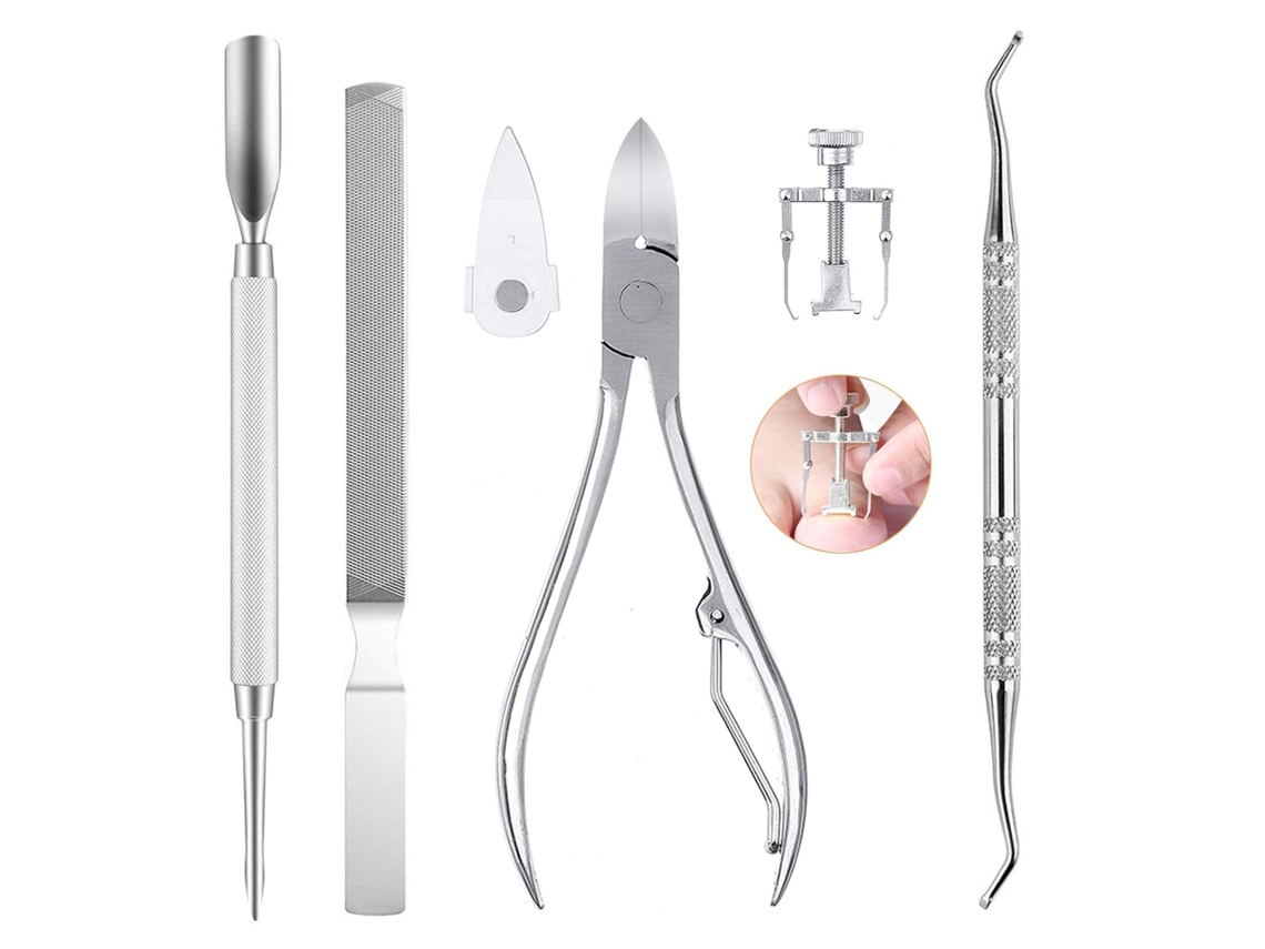 Conjunto de 6 Peças para Embutir e Modelar Unhas com Alicates