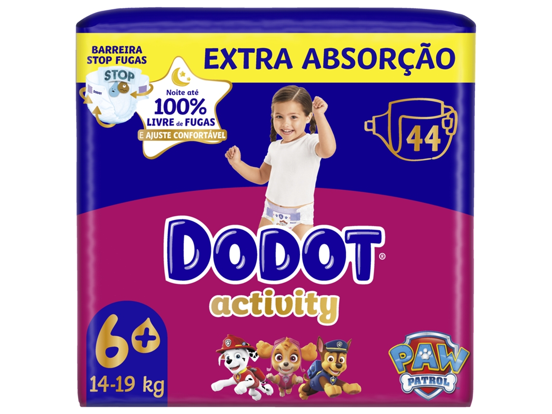 Fraldas Activity Extra +14kg T6+ DODOT emb. 44 un