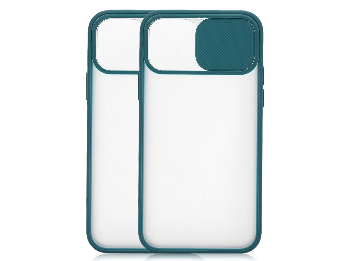 Capa para Telefone para Iphone 11 Pro, Capa de Silicone Semi transparente Criativa e Estilosa, Pacote de 2 EOOCOO (antichoque, Resistente a Quedas)