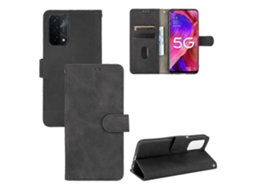 Capa De Couro Pu Com Textura De Bezerro E Fecho Magnético, Cor Sólida, Com Compartimento Para Cartão E Carteira, Para Oppo A93 5g
