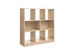 Librería Asimétrica De Múltiples Compartimentos 97,5x30x100 Cm - Roble