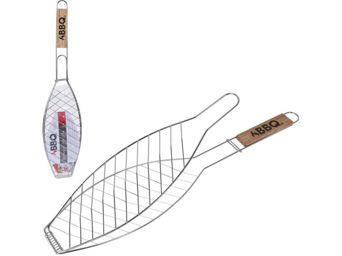 Parrilla pescado mango madera 58x14 cm