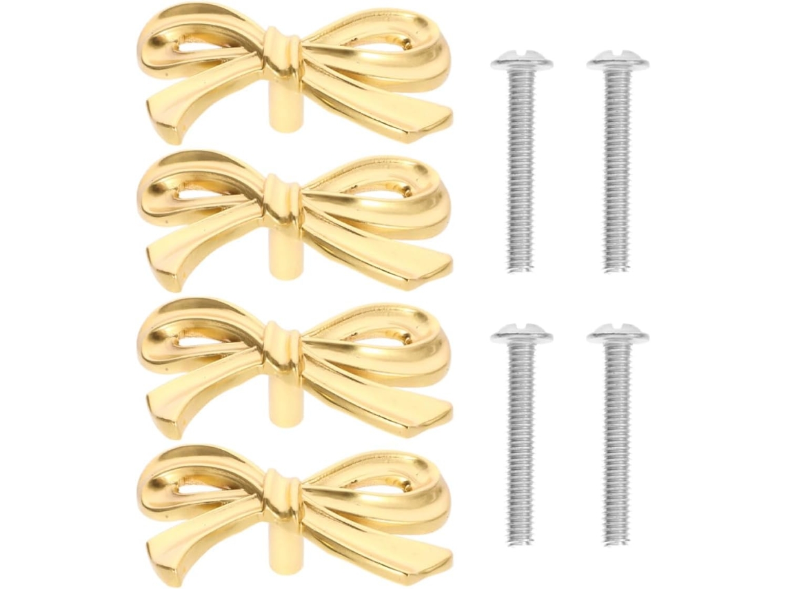 Puxadores De Cozinha Em Latão Dourado, Pacote Com 4 Unidades, Estilo Vintage, Ideais Para Móveis E Gavetas, Design