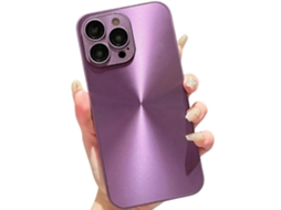 Capa para iPhone 15 VEANXIN Vidro Roxo