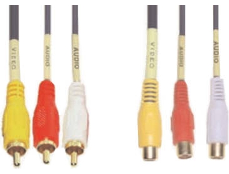 Cabo de Áudio E+P (RCA - 5 m - Preto)