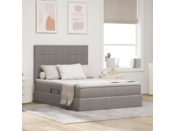 Vidaxl Cama com Arrumação e Colchão Cinzento acastanhado 140 X 200 Cm