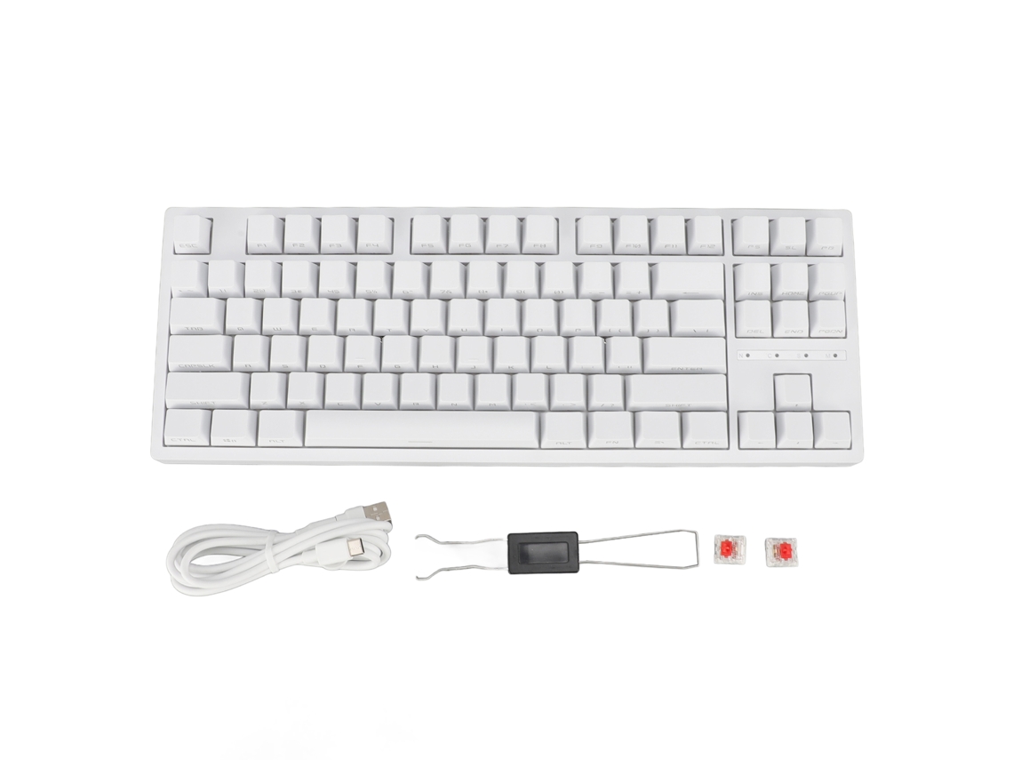 Aetheria teclado Mecânico 80% 87 Teclas Sem Fio 2.4g Bluetooth 5.0 Rgb Retroiluminado para Jogos