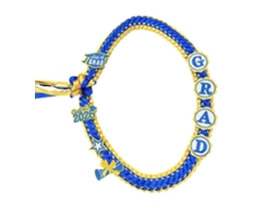 Colar Com Coroa De Flores Artesanal Azul Para Formatura 2026 Siurn