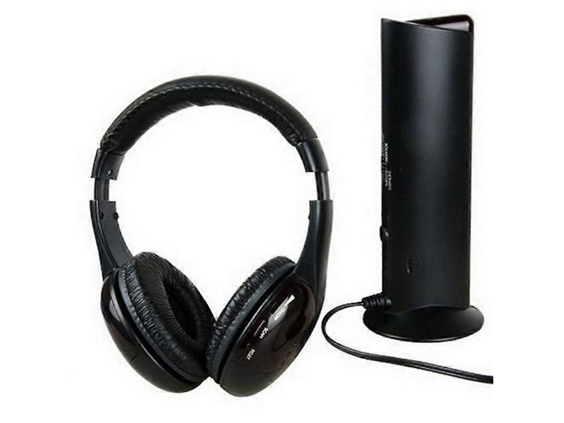 Yuru fone de Ouvido Sem Fio 5 em 1 para Ipod Mp3 Fm Tv Pc com Estabilidade de Frequência e Alcance de 10 Metros