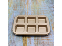 Forma Antiaderente para Muffins e Taças, Forma de Pão Em Aço Carbono, Forno Dourado Zeuxo