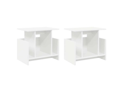 Conjunto de 2 Suportes para TV Branco em Madeira Processada MAISON EXCLUSIVE 50x35x45 cm