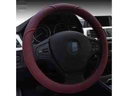 Capa De Volante De Couro Microfibra 38cm Anti-derrubamento Respirável Para Carros Padrão