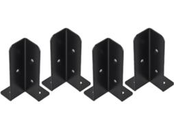 Conjunto De 4 Suportes Base Ajustáveis Para Fixação Em Postes Deck 2x 2, 2x 4e 4x 4 Polegadas, Kit De Reparo Com