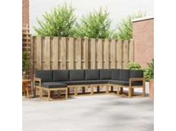 Vidaxl Conjunto De Sofás Para Exterior 8 Unid. Branco E Antracite
