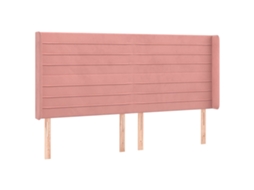 Cabeceira Cama C/ Abas Veludo 203x16x118/128 Cm Rosa MAISON EXCLUSIVE