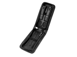 Lurelia Conjunto De Cuidados De Unhas 6 Peças, Em Aço Inoxidável, Para Unhas Grossas, Com Estojo, Cor Preto, Para Cuidados Pessoais