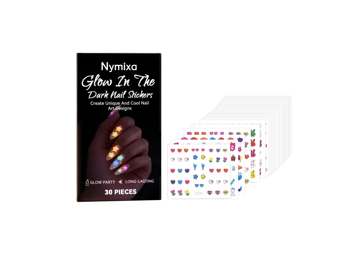 Adesivos Luminosos Unhas Decorativos Visíveis