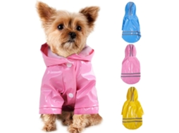 Capa De Chuva Pet, Com Capuz, Refletora, Impermeável, Em Pu
