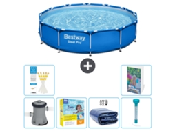 Piscina Bestway Steel Pro Redonda 305x76 Cm 5 peças S184 BESTWAY
