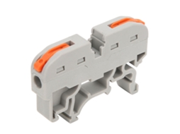 Terminal Block Pct-211 Universal Com 10 Unidades, Rail-type, 11~28awg, Com Buraco, Cinza