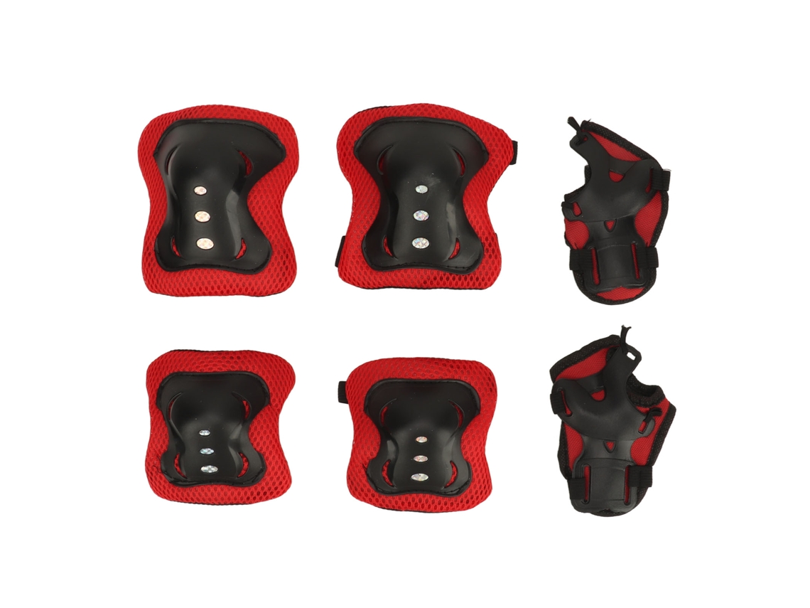 Conjunto de Joelheiras e cotoveleiras infantis para patinação, espuma macia e respirável, para ciclismo e skate, vermelho AQUAFORGE