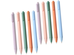 Conjunto De 10 Canetas Em Gel Retráteis Tons Pastel Para Escola,