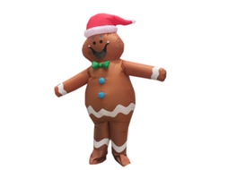 Fantasia Inflável Homem De Gengibre Natal 150-190cm