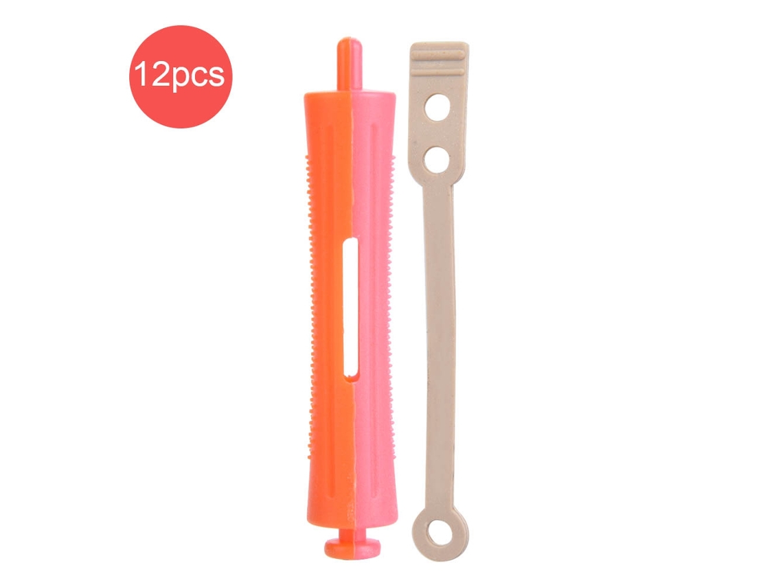 2026 12 Rodillos de Pelo Padrão Ondulados com Clip e Elástico para Penteado Sh 6