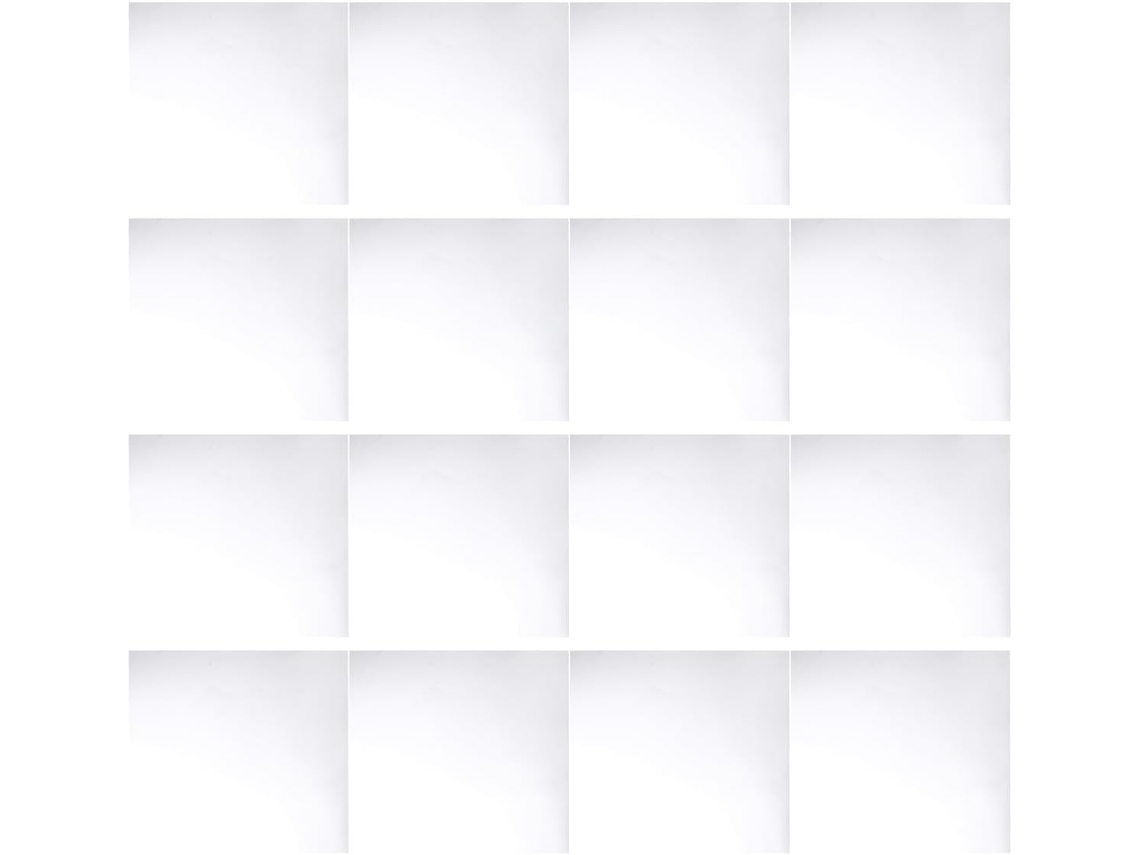 Conjunto 16 Adesivos Parede Quadrados Efeito Espelhado Pet Decoração Interiores Elegante Criativa Ideal GOKOCO