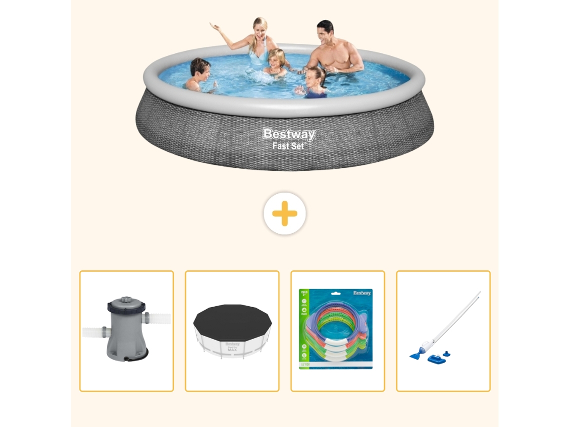 Bestway Piscina Bestway Fast Set Redonda - 396x84 Cm - 5-peças S269