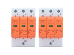 2pcs Dispositivo Protetor De Surtos 3p Arrester Din Rail 420v Imax 60ka Com Janela Visível