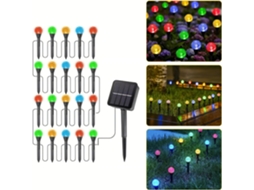 Luz Solar De Jardim 20led, 5m Com 8 Modos E Ip65 - Colorido - Eifson
